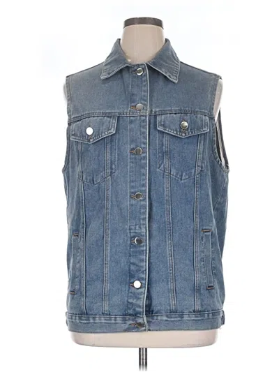 Pre-owned Unbranded Denim Vest In Blue