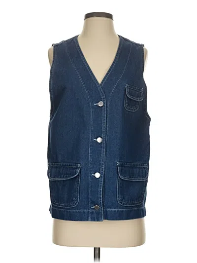 Pre-owned Unbranded Denim Vest In Blue