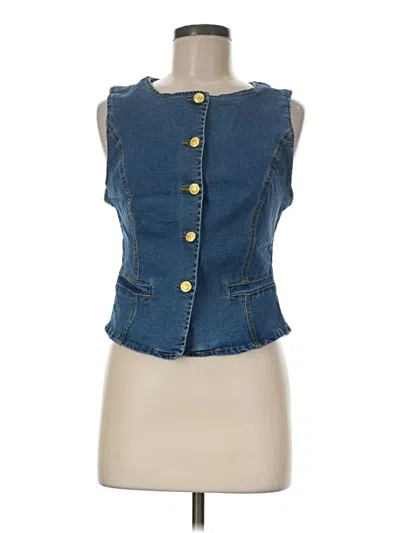 Pre-owned Unbranded Denim Vest In Blue
