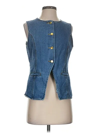 Pre-owned Unbranded Denim Vest In Blue