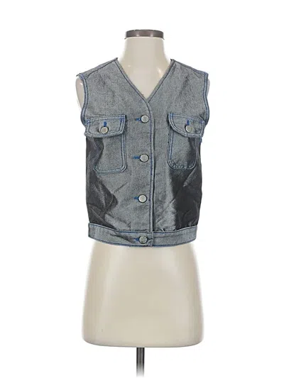 Pre-owned Unbranded Denim Vest In Gray