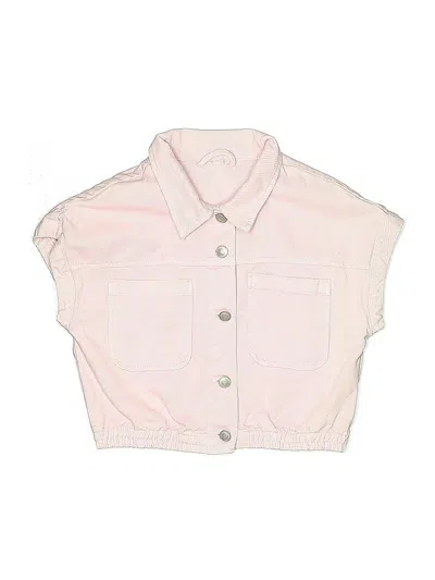 Pre-owned Unbranded Kids' Denim Vest In Pink
