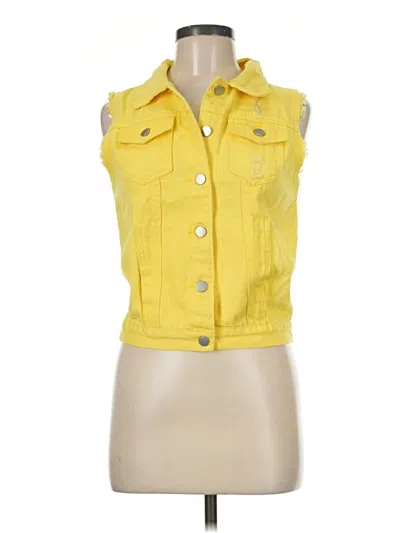 Pre-owned Unbranded Denim Vest In Yellow