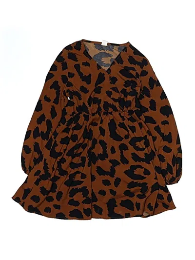 Pre-owned Unbranded Kids' Dress In Brown