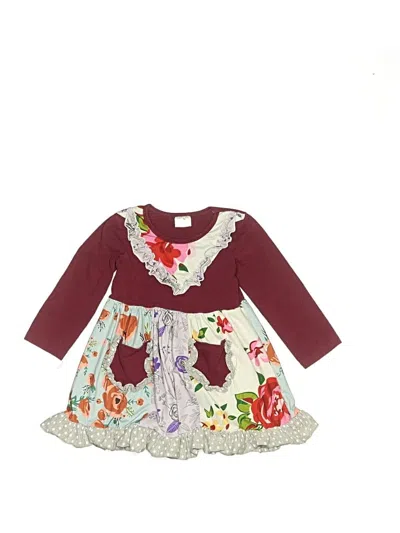 Pre-owned Unbranded Kids' Dress In Burgundy