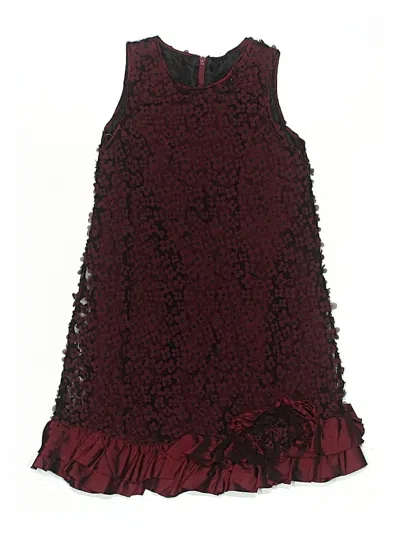 Pre-owned Unbranded Kids' Dress In Burgundy