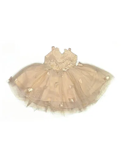 Pre-owned Unbranded Kids' Dress In Gold