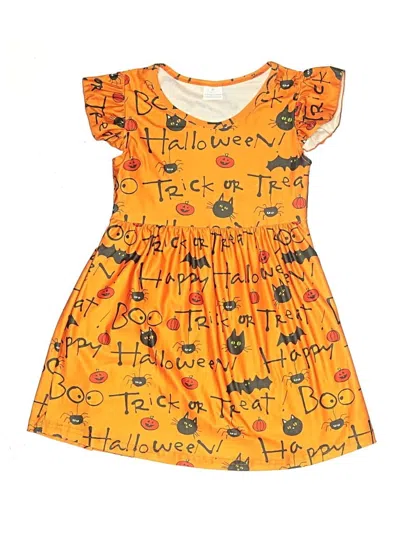 Pre-owned Unbranded Kids' Dress In Orange
