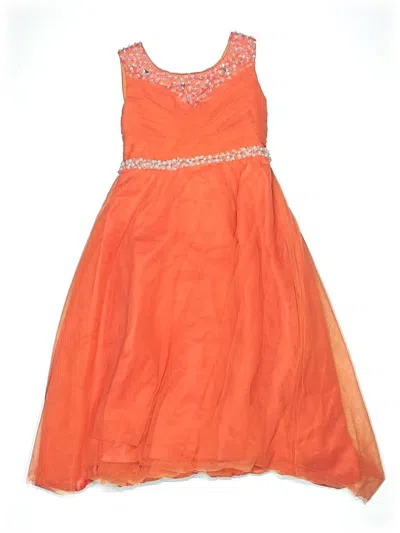 Pre-owned Unbranded Kids' Dress In Orange