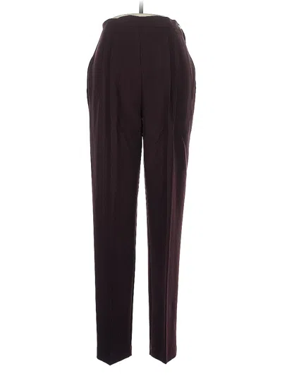 Pre-owned Unbranded Dress Pants In Burgundy