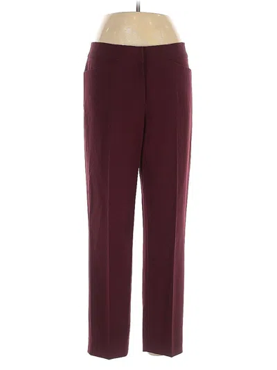 Pre-owned Unbranded Dress Pants In Burgundy