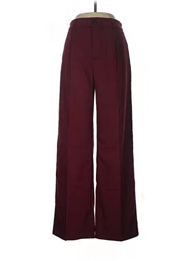 Pre-owned Unbranded Dress Pants In Burgundy
