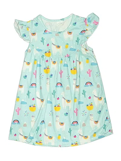 Pre-owned Unbranded Kids' Dress In Teal