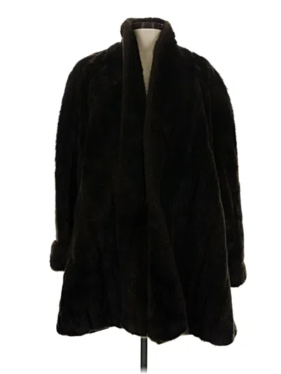 Pre-owned Unbranded Faux Fur Jacket In Black