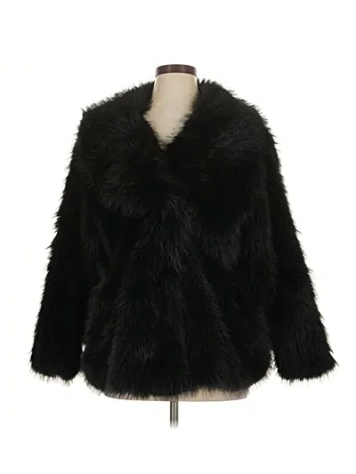Pre-owned Unbranded Faux Fur Jacket In Black