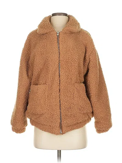 Pre-owned Unbranded Faux Fur Jacket In Brown