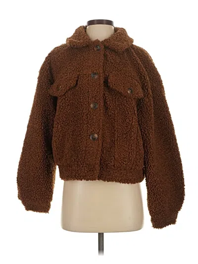 Pre-owned Unbranded Faux Fur Jacket In Brown