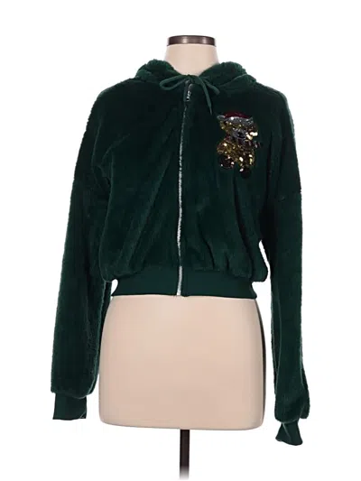 Pre-owned Unbranded Faux Fur Jacket In Green