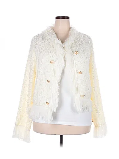 Pre-owned Unbranded Faux Fur Jacket In Ivory