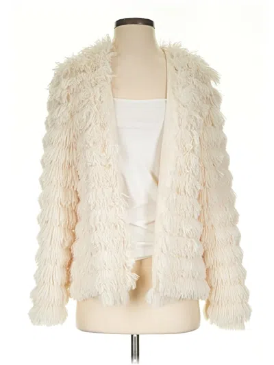 Pre-owned Unbranded Faux Fur Jacket In Ivory