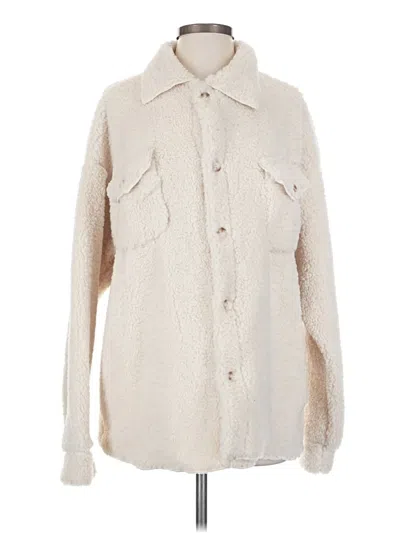 Pre-owned Unbranded Faux Fur Jacket In Ivory