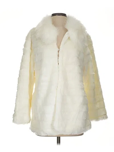 Pre-owned Unbranded Faux Fur Jacket In Ivory