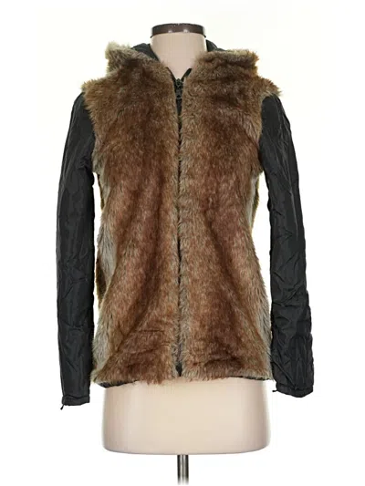 Pre-owned Unbranded Faux Fur Vest In Black