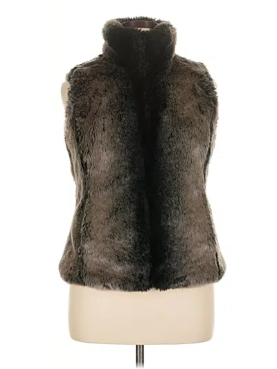 Pre-owned Unbranded Faux Fur Vest In Black