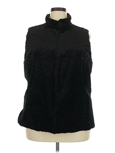 Pre-owned Unbranded Faux Fur Vest In Black