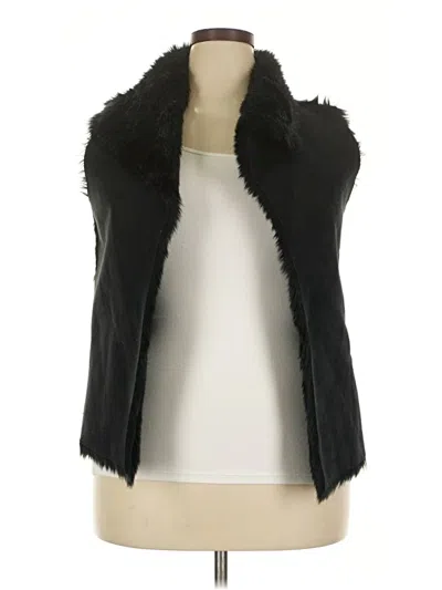 Pre-owned Unbranded Faux Fur Vest In Black