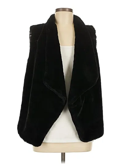 Pre-owned Unbranded Faux Fur Vest In Black