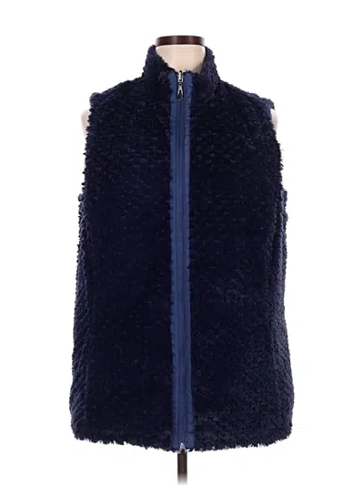 Pre-owned Unbranded Faux Fur Vest In Blue