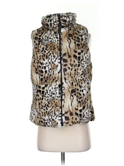 Pre-owned Unbranded Faux Fur Vest In Brown