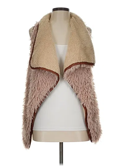 Pre-owned Unbranded Faux Fur Vest In Brown