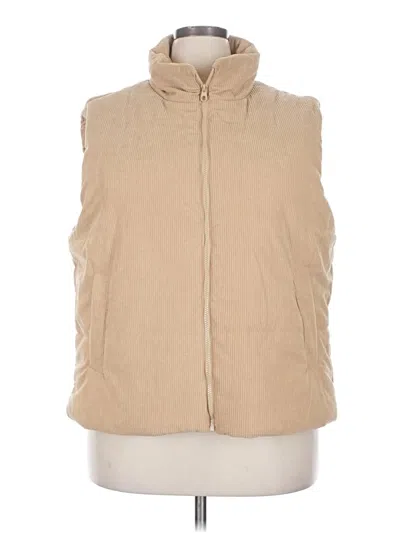 Pre-owned Unbranded Faux Fur Vest In Brown