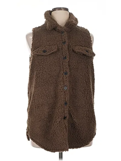 Pre-owned Unbranded Faux Fur Vest In Brown
