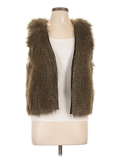 Pre-owned Unbranded Faux Fur Vest In Brown