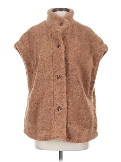 Pre-owned Unbranded Faux Fur Vest In Brown