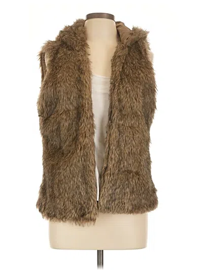 Pre-owned Unbranded Faux Fur Vest In Brown