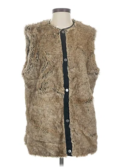Pre-owned Unbranded Faux Fur Vest In Brown