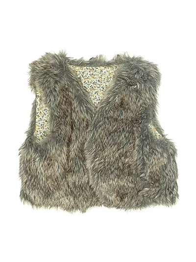 Pre-owned Unbranded Kids' Faux Fur Vest In Gold