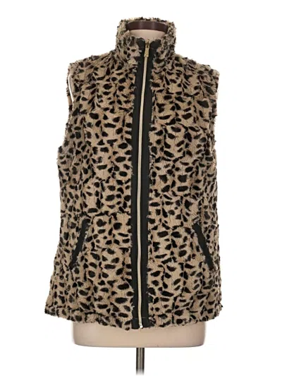 Pre-owned Unbranded Faux Fur Vest In Gold