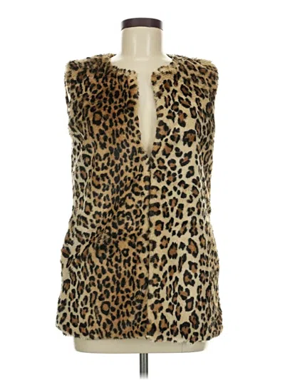 Pre-owned Unbranded Faux Fur Vest In Gold