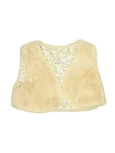 Pre-owned Unbranded Kids' Faux Fur Vest In Gold