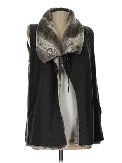 Pre-owned Unbranded Faux Fur Vest In Gray