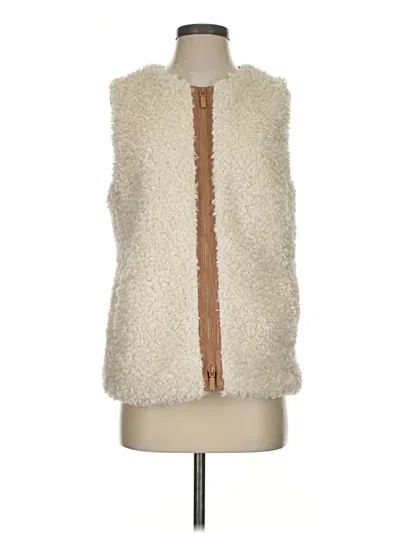 Pre-owned Unbranded Faux Fur Vest In Ivory