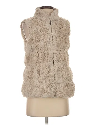Pre-owned Unbranded Faux Fur Vest In Ivory