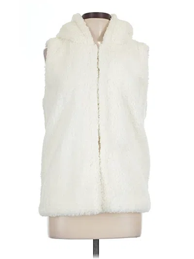 Pre-owned Unbranded Faux Fur Vest In Ivory