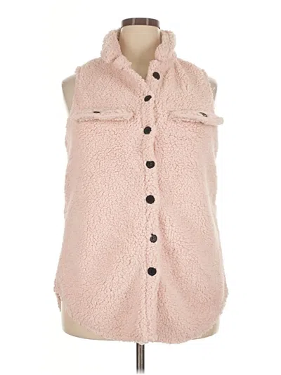 Pre-owned Unbranded Faux Fur Vest In Pink