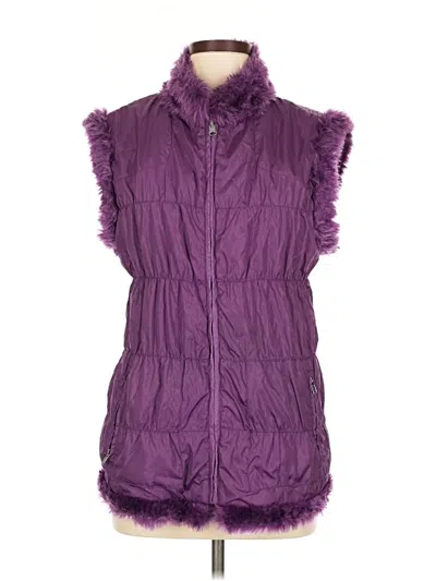 Pre-owned Unbranded Faux Fur Vest In Purple